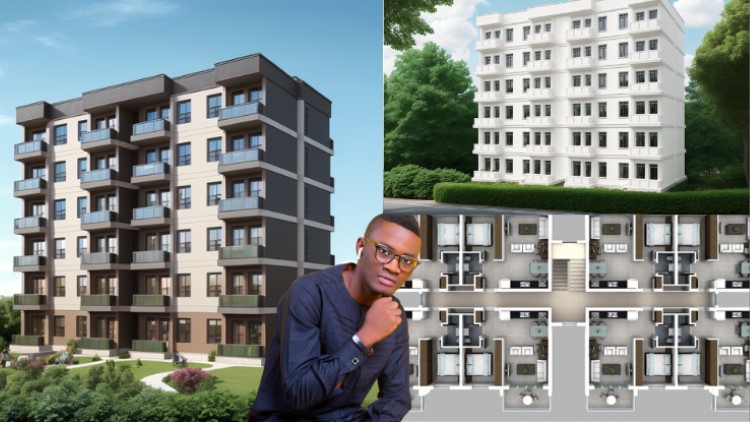 5 Story Luxury Apartments with high Futures Sketch up pro By Success Ogwudu