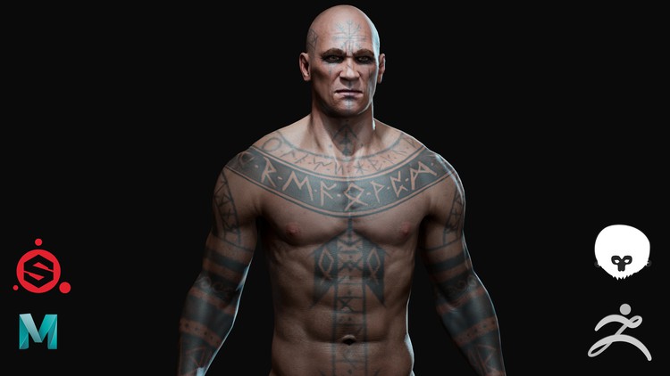 AAA Game 3D Character Art course Module 01 Body By Mateusz Wendowski