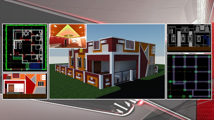AutoCAD 2D3D Smart House Exterior Interior Design Course By Rajesh K