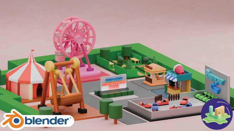Blender Amusement Park By Kornwanast Samachiktummakun