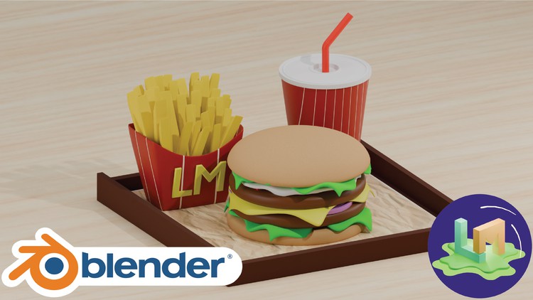 Blender Burger Set By Kornwanast Samachiktummakun