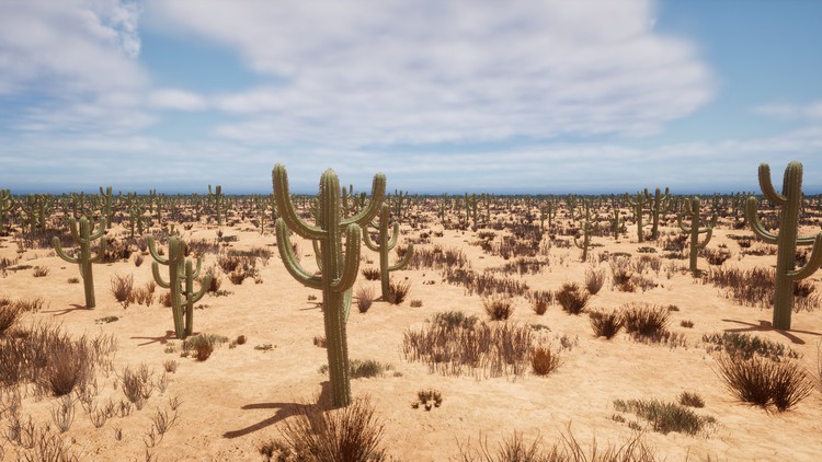 Create realistic game Cactus Optimized with Speedtree for UE By Lucas Anton Gomez