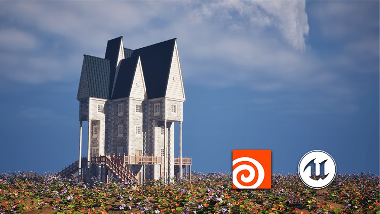 Houdini Procedural House with Unreal Engine 5 By Jingtian Li