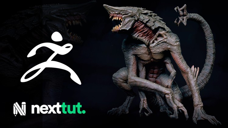 Learn to Sculpt Creatures in Zbrush for Beginners By Nexttut Education PvtLtd 