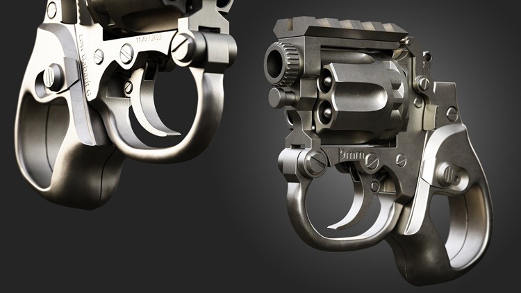 Mastering Mini Revolver Hard Surface Modeling in ZBrush By 3DRedBox Studio