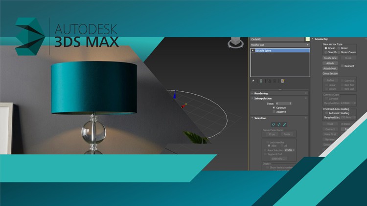 Splines basics for beginners in 3ds max and interior design By Aurelian Castravet