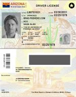 Arizona Driver License vector quality